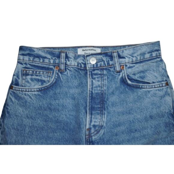 Reformation Jeans Women’s Size 28 – Tangier Wash Straight Leg High Rise Denim - Picture 4 of 9